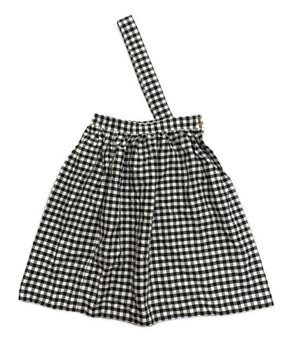 BLACK COMME des GARCONS ワンストラップスカート チェック柄 1M-S004 レディース SIZE M ブラックコムデギャルソン