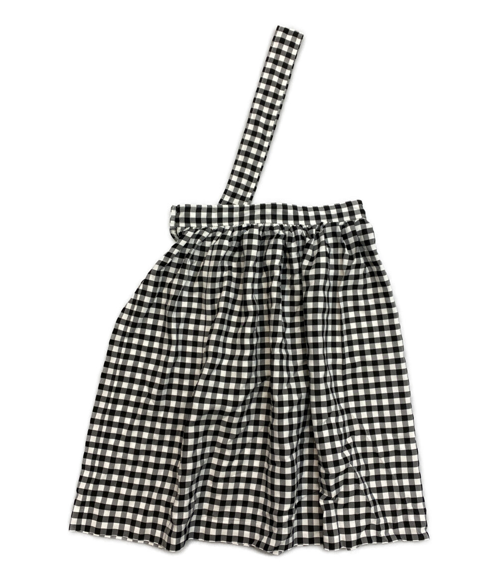 BLACK COMME des GARCONS ワンストラップスカート チェック柄 1M-S004 レディース SIZE M ブラックコムデギャルソン