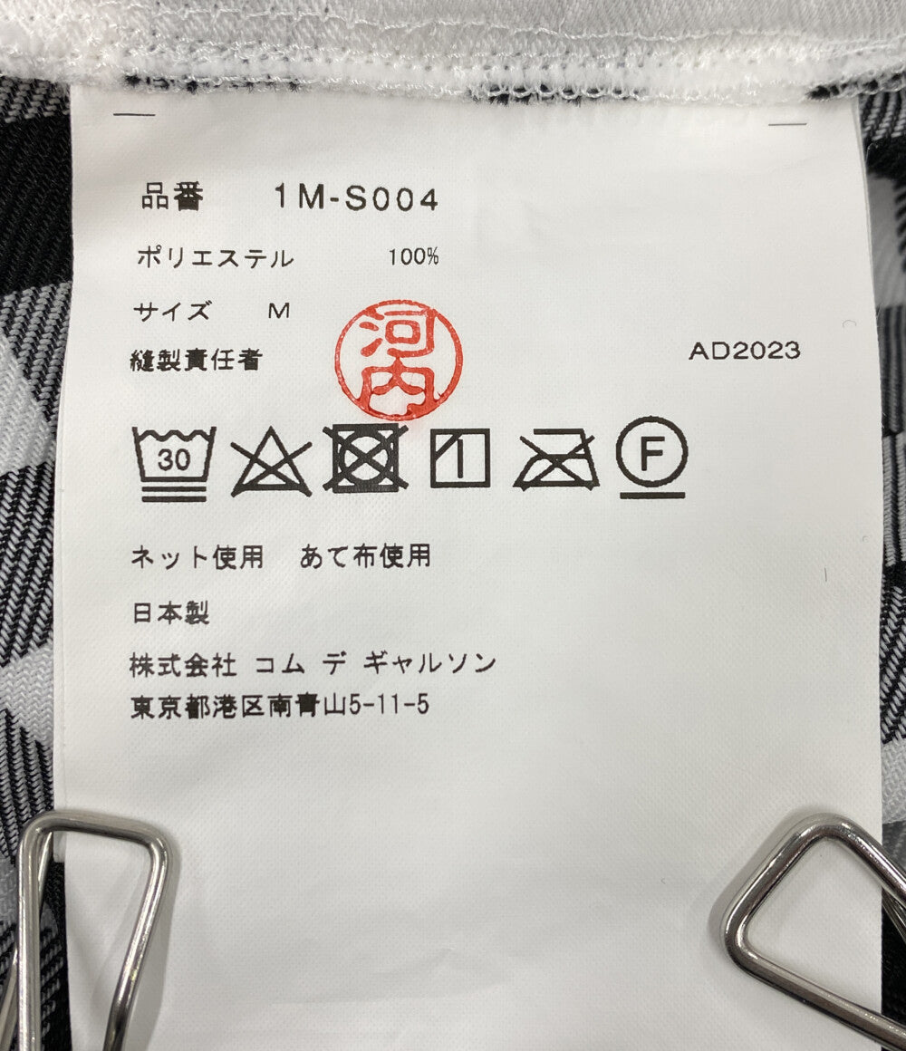 BLACK COMME des GARCONS ワンストラップスカート チェック柄 1M-S004 レディース SIZE M ブラックコムデギャルソン