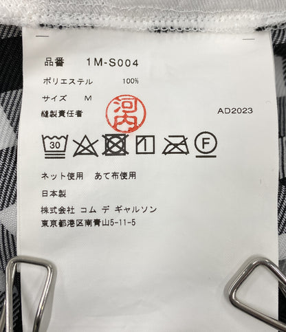 BLACK COMME des GARCONS ワンストラップスカート チェック柄 1M-S004 レディース SIZE M ブラックコムデギャルソン