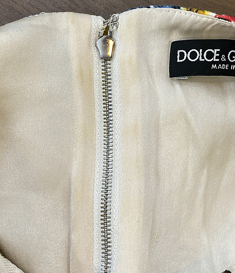 DOLCE & GABBANA ノースリーブワンピース マヨリカドレス レディース SIZE 36 ドルチェアンドガッバーナ