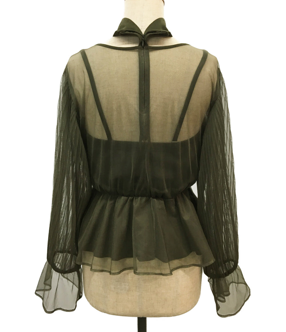 AMERI カットソー チョーカーシアートップス カーキ 0181420080 レディース SIZE - アメリ