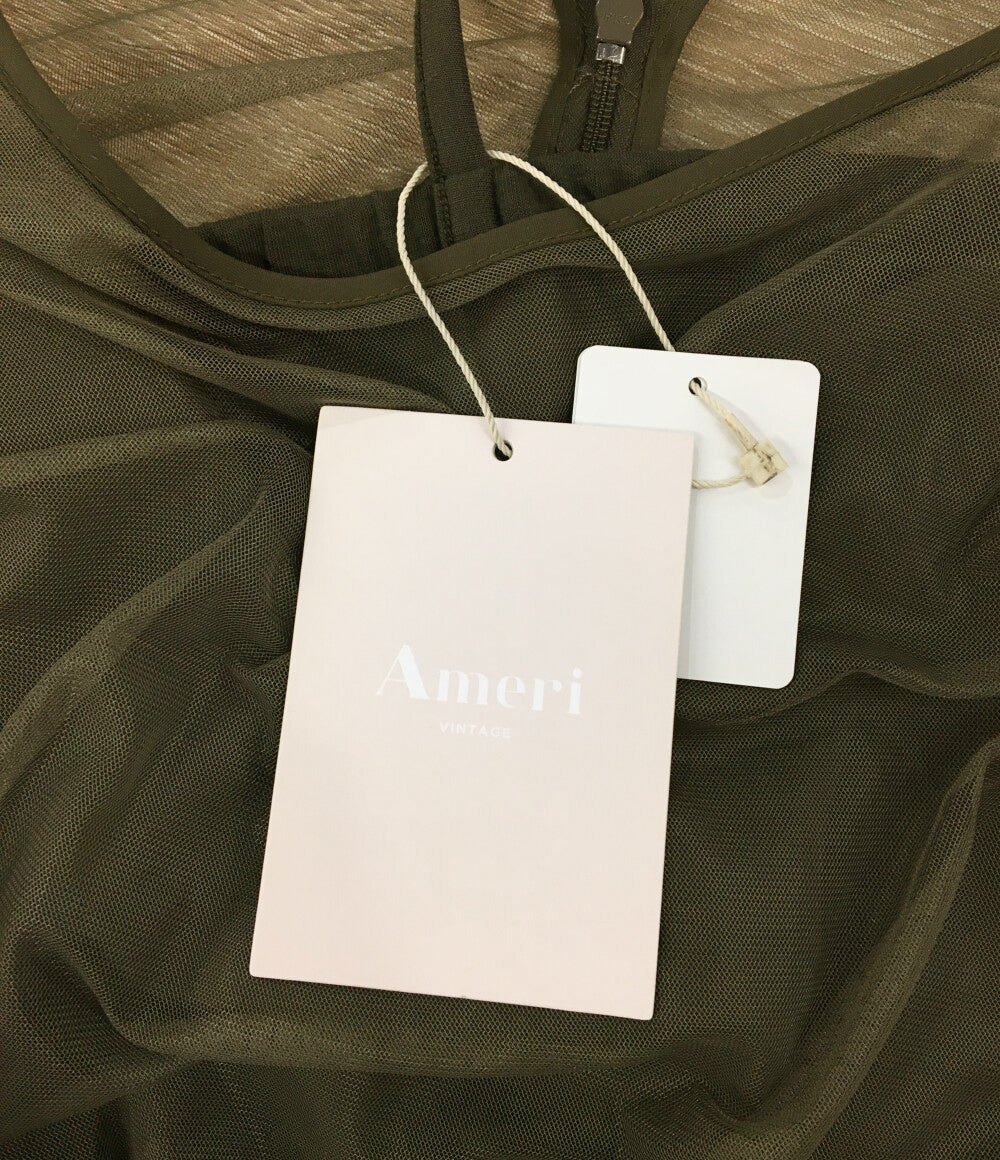 AMERI カットソー チョーカーシアートップス カーキ 0181420080 レディース SIZE - アメリ