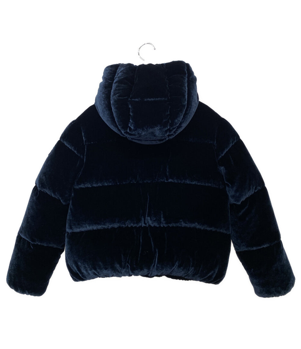MONCLER ダウンジャケット CAILLE ベロア ネイビー レディース SIZE 