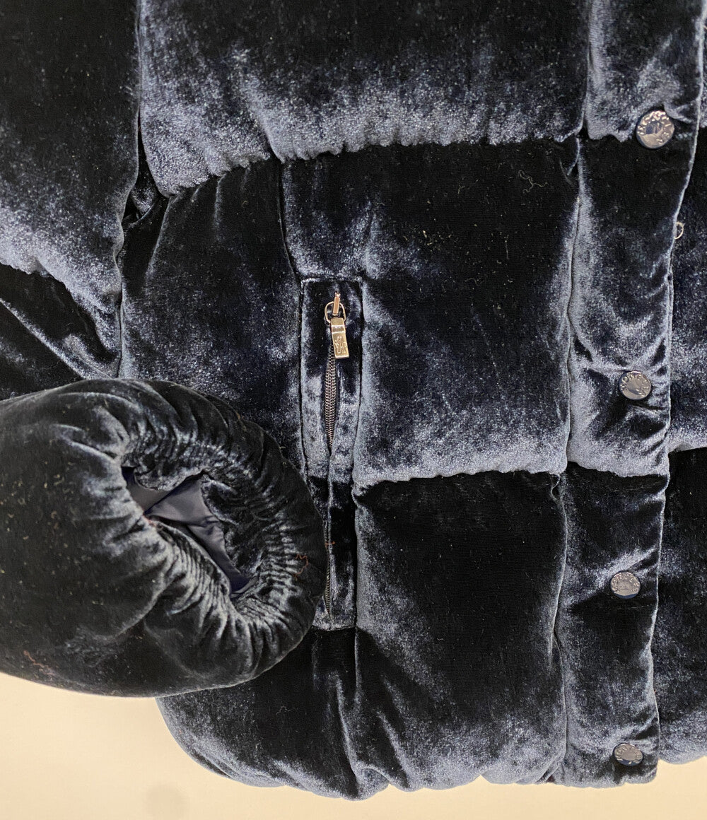 MONCLER ダウンジャケット CAILLE ベロア ネイビー レディース SIZE 12anni モンクレール