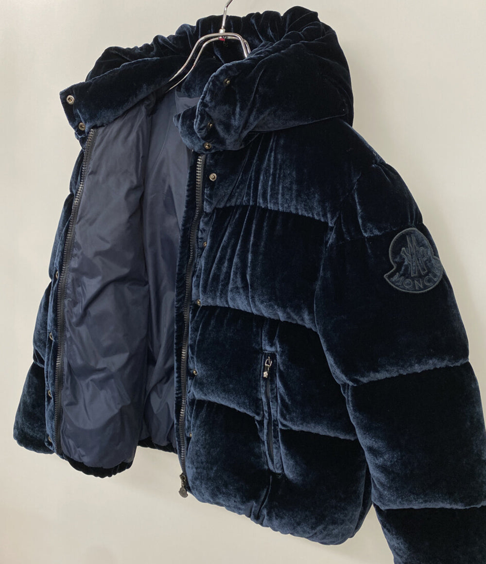 MONCLER ダウンジャケット CAILLE ベロア ネイビー レディース SIZE