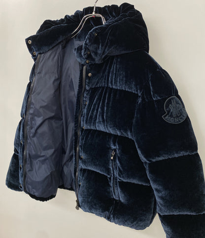 MONCLER ダウンジャケット CAILLE ベロア ネイビー レディース SIZE 12anni モンクレール