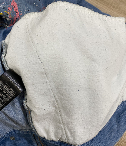 IMPRE STORE インプレストア デニムジャケット ブルー系 ペンキ風装飾 メンズ SIZE 38