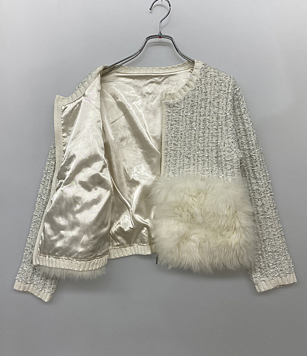 sheller シェリエ ツイードファージャケット レディース SIZE F