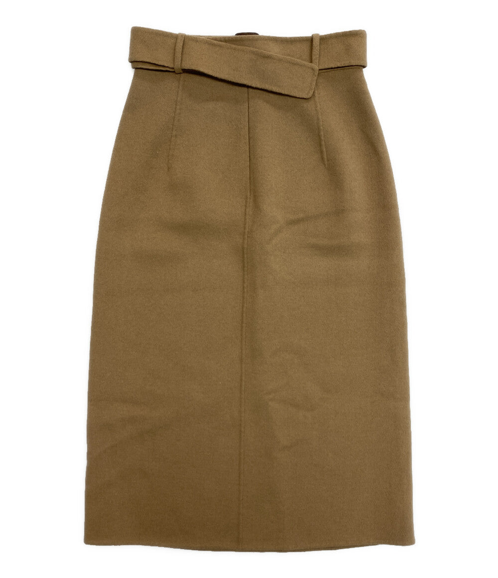 'S Max Mara エスマックスマーラ アンゴラ混ベルテッドスカート キャメル レディース SIZE 38