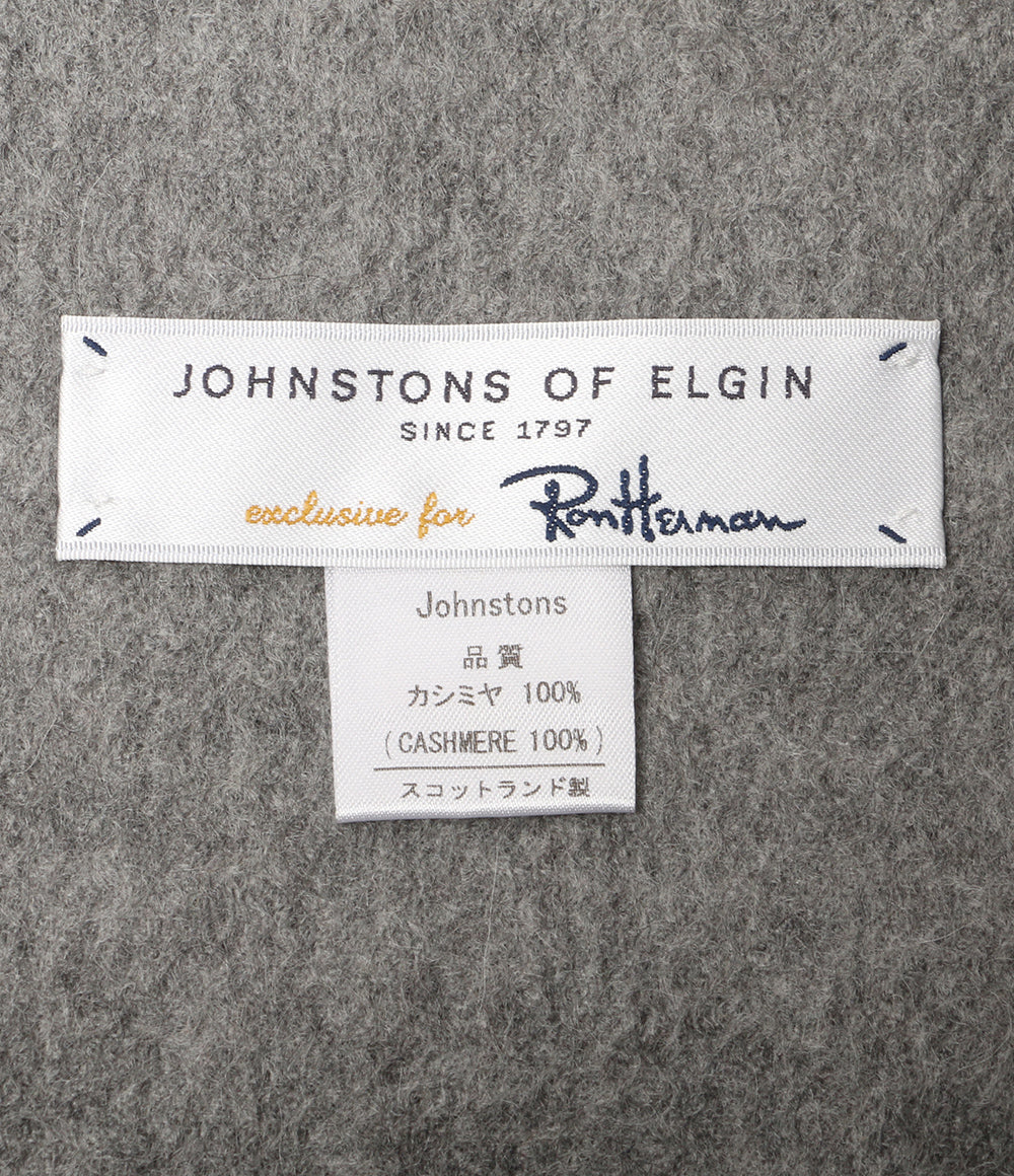 JOHNSTON OF ELGIN×RON HERMAN ジョンストンズ オブ エルガン ロンハーマン ストール カシミヤ グレー レディース
