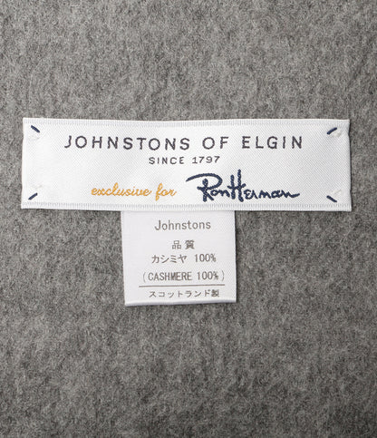 JOHNSTON OF ELGIN×RON HERMAN ジョンストンズ オブ エルガン ロンハーマン ストール カシミヤ グレー レディース