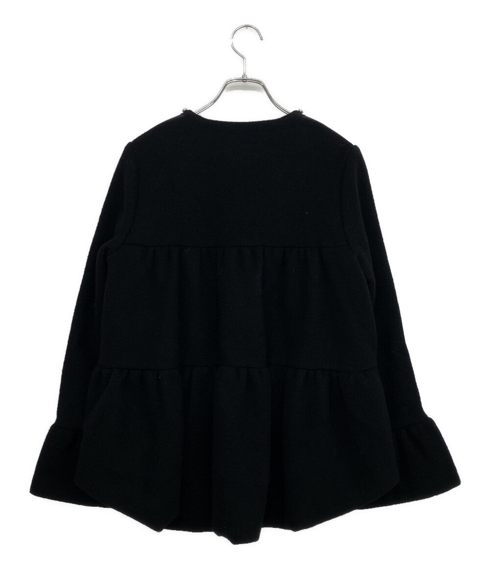YOKO CHAN ジャケット ビジュー付 ブラック YCC-619-097 レディース SIZE 38 ヨーコチャン