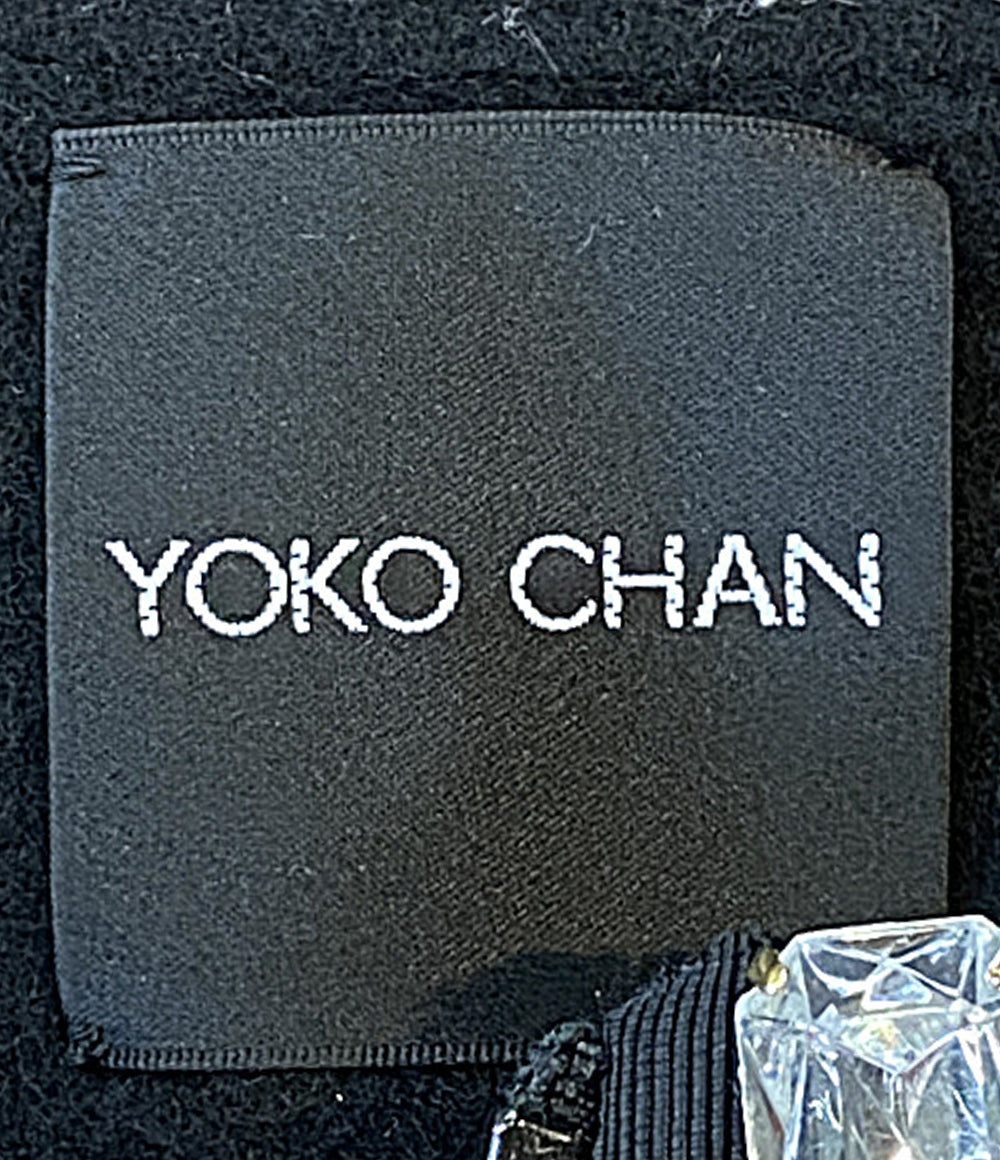 YOKO CHAN ジャケット ビジュー付 ブラック YCC-619-097 レディース SIZE 38 ヨーコチャン