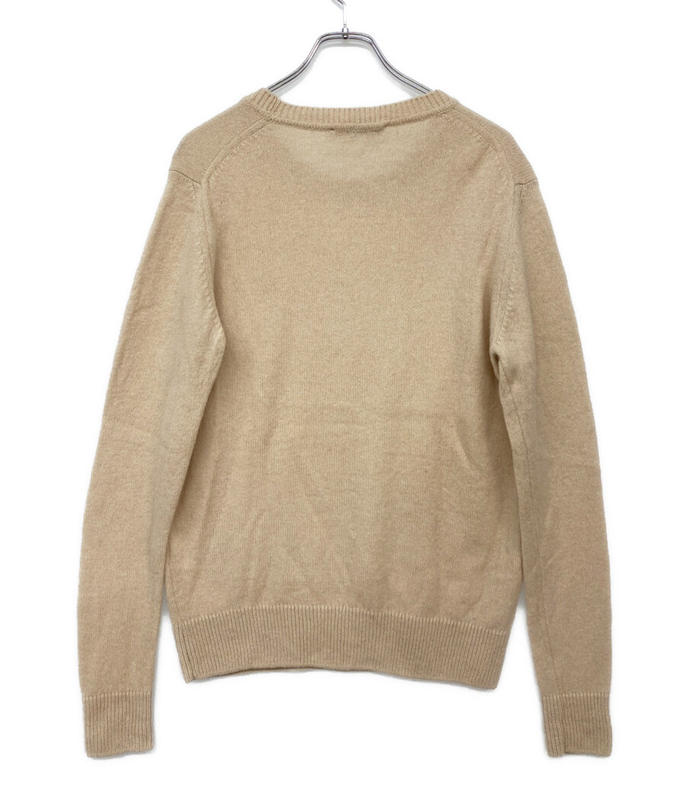 MAISON KITSUNE ベビーフォックスパッチプールオーバーニット ベージュ SX メンズ SIZE XS メゾンキツネ