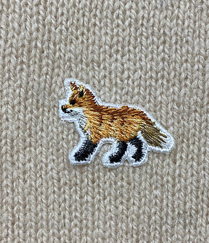 MAISON KITSUNE ベビーフォックスパッチプールオーバーニット ベージュ SX メンズ SIZE XS メゾンキツネ