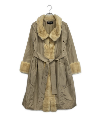 foxey コート ベージュ ミンクファー 23158-ACAI19SN レディース SIZE 38 フォクシー