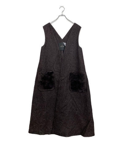 ATON ジレ ウール ボアポケット 6472344 レディース SIZE 02 エイトン