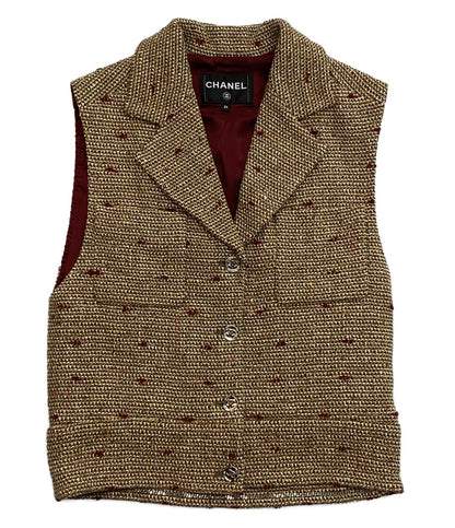 美品 CHANEL ツイードベスト レディース SIZE 34 シャネル