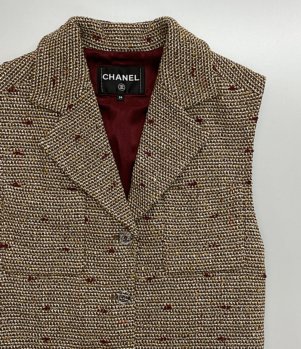 美品 CHANEL ツイードベスト レディース SIZE 34 シャネル