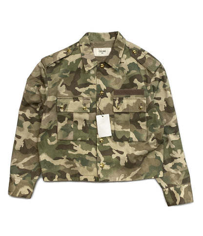 美品 CELINE カモフラジャケット トリオンフボタン レディース SIZE 36 セリーヌ