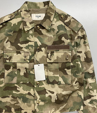 美品 CELINE カモフラジャケット トリオンフボタン レディース SIZE 36 セリーヌ