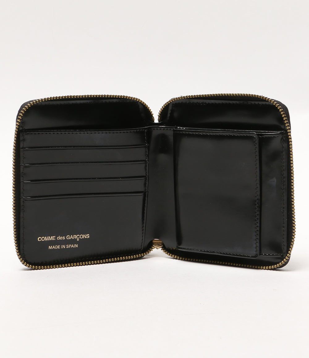 COMME des GARCONS 2つ折り財布 ラウンドファスナー ブラックドット