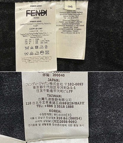 美品 FENDI フラー付 コート FF8835 レディース SIZE 36 フェンディ