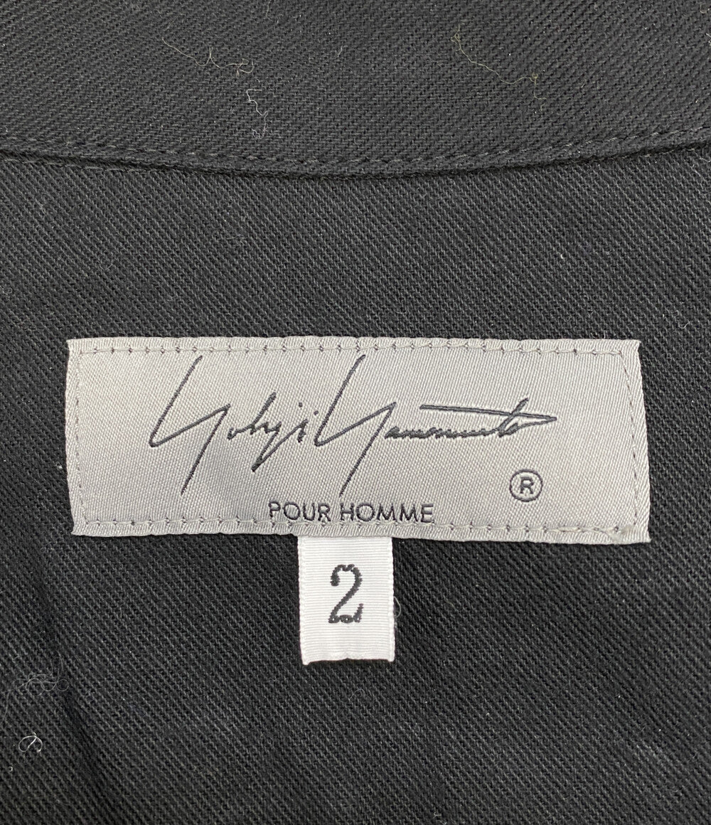 YOHJI YAMAMOTO POUR HOMME コットンツイルジップアップジャケット BLK 23SS メンズ SIZE 2 ヨウジヤマモトプールオム