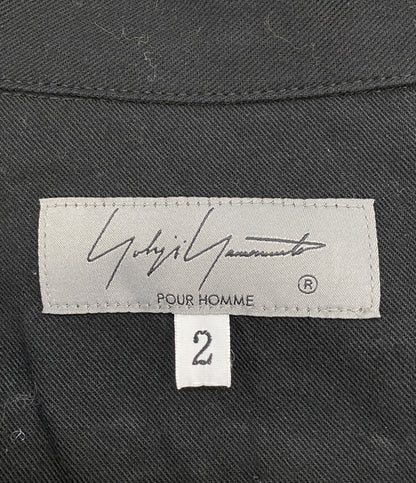 YOHJI YAMAMOTO POUR HOMME コットンツイルジップアップジャケット BLK 23SS メンズ SIZE 2 ヨウジヤマモトプールオム