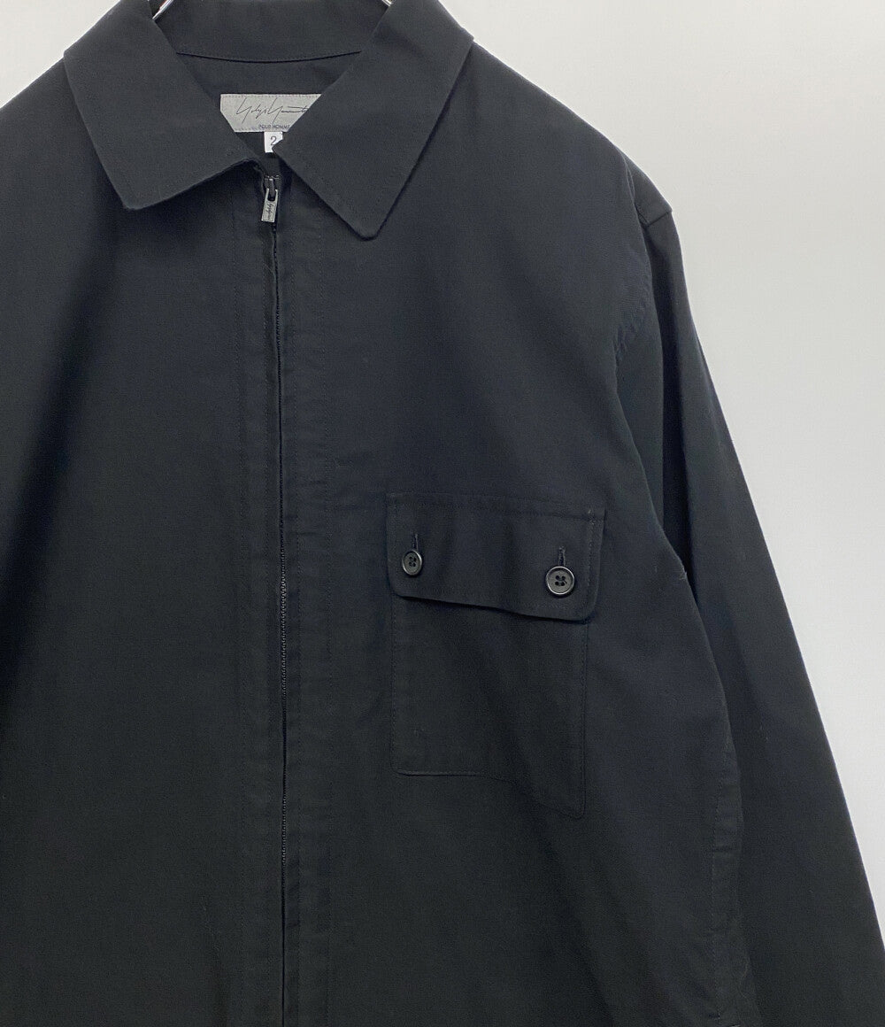 YOHJI YAMAMOTO POUR HOMME コットンツイルジップアップジャケット BLK 23SS メンズ SIZE 2 ヨウジヤマモトプールオム