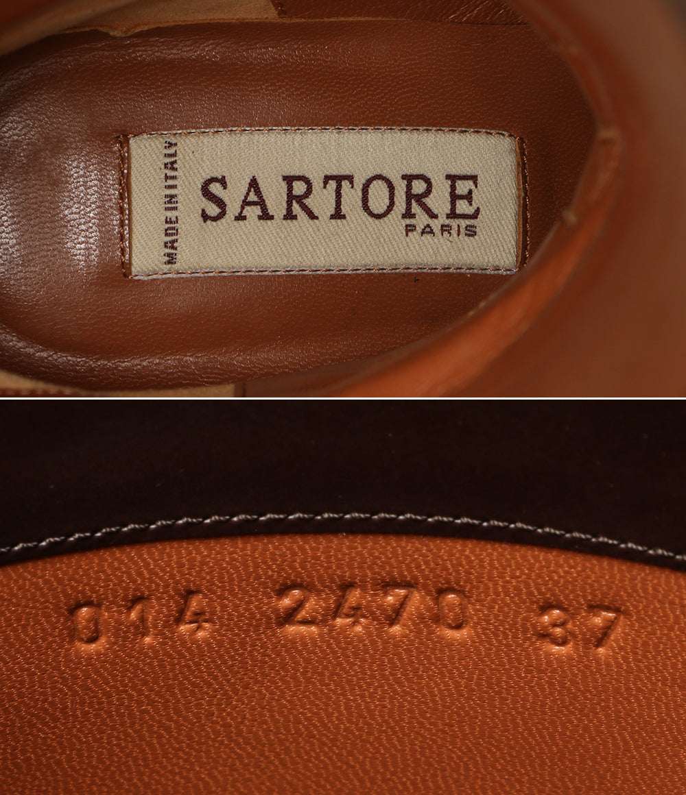 SARTORE ブーツ クロスストラップバックジップ 参考価格159500円 レディース SIZE 37 サルトル