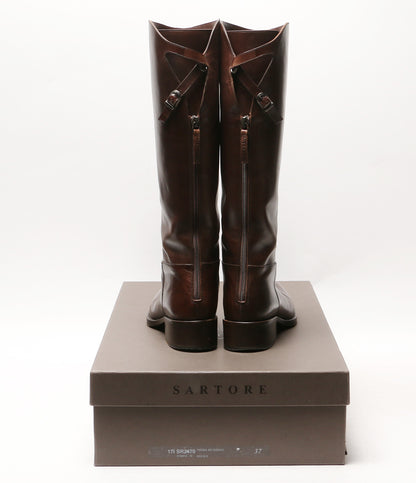 SARTORE ブーツ クロスストラップバックジップ 参考価格159500円 レディース SIZE 37 サルトル