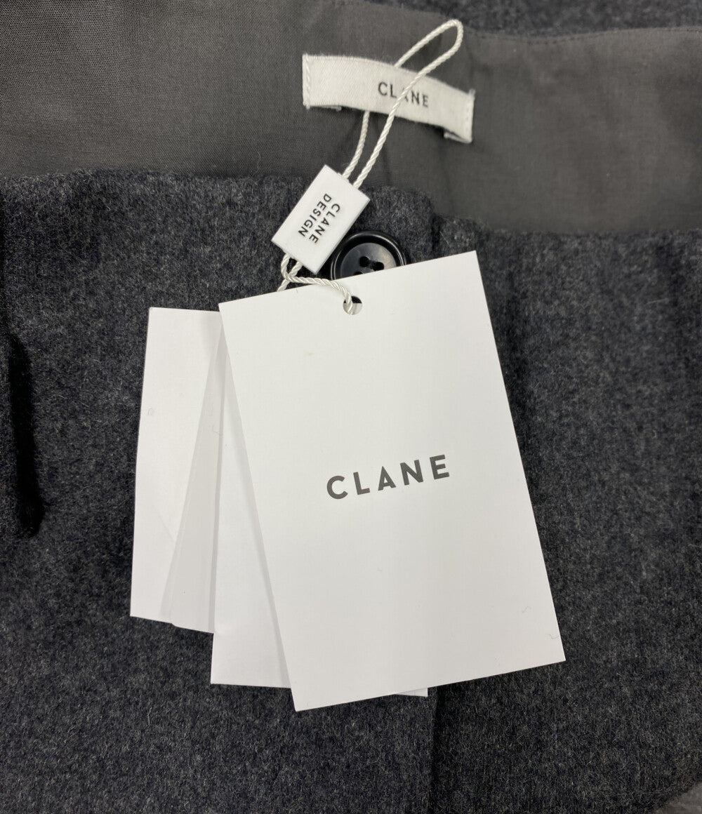 美品 CLANE ハイウエストワイドパンツ 現行品 19110-7322 レディース SIZE 2 クラネ