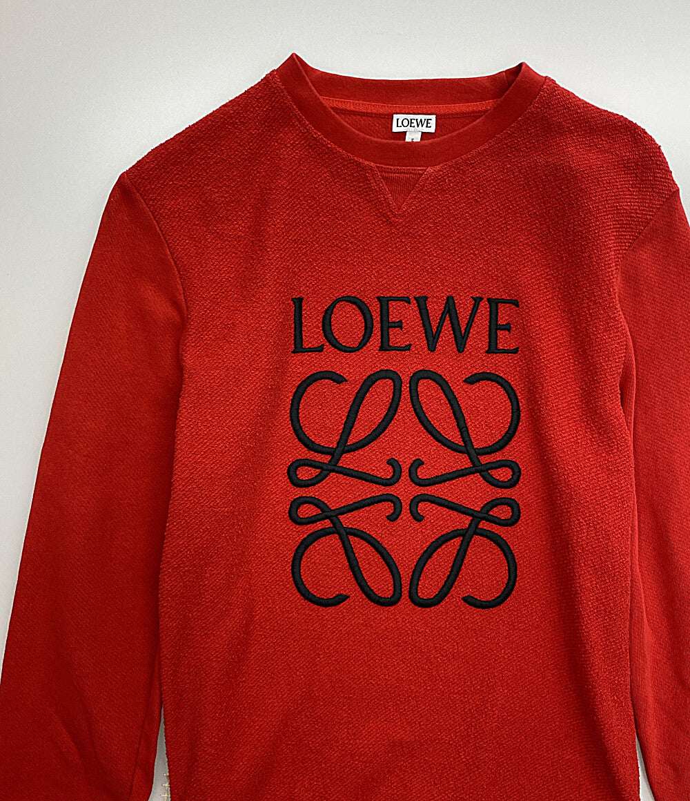 LOEWE パイル地 スウェット アナグラム レッド レディース SIZE XS ロエベ