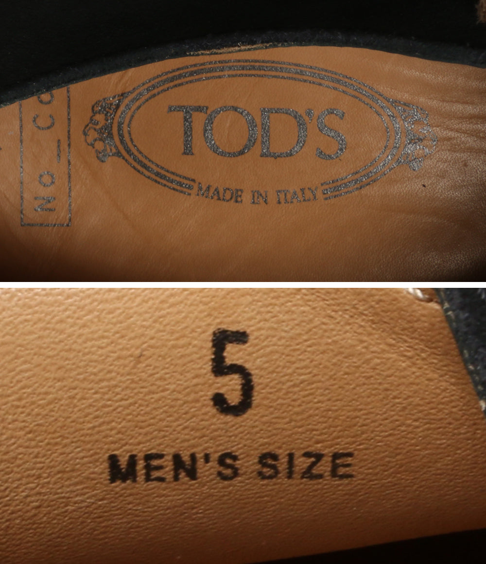 TOD'S サイドレーススエードシューズ ネイビー メンズ SIZE 5 トッズ