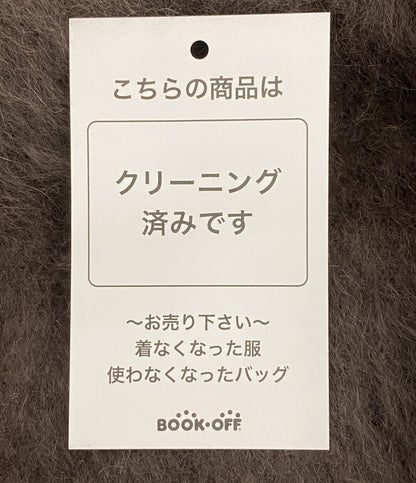 美品 ANAYI ラクーンフェザーミドルカーディガン ブラウン レディース SIZE 38 アナイ