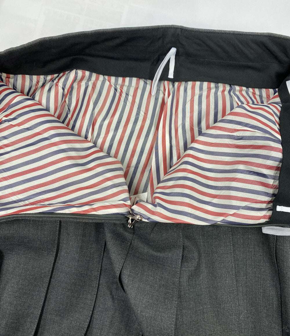 THOM BROWNE スカート プリーツ グレー レディース SIZE 36 トムブラウン