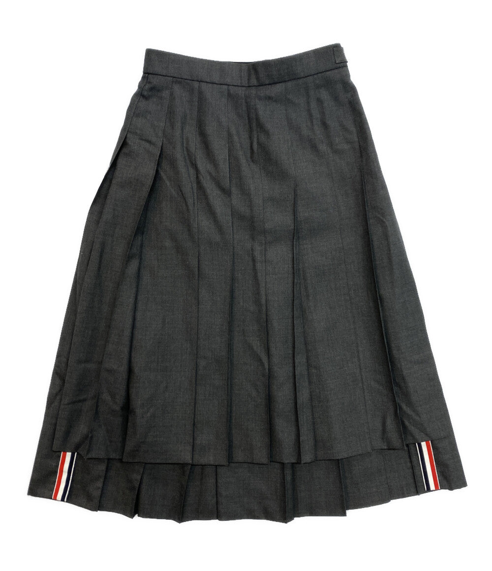 THOM BROWNE スカート プリーツ グレー レディース SIZE 36 トム