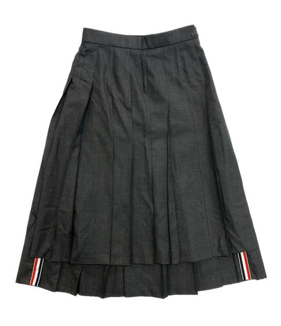 THOM BROWNE スカート プリーツ グレー レディース SIZE 36 トムブラウン