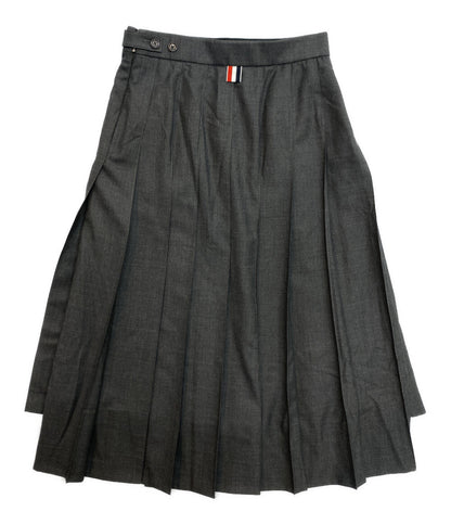 THOM BROWNE スカート プリーツ グレー レディース SIZE 36 トムブラウン