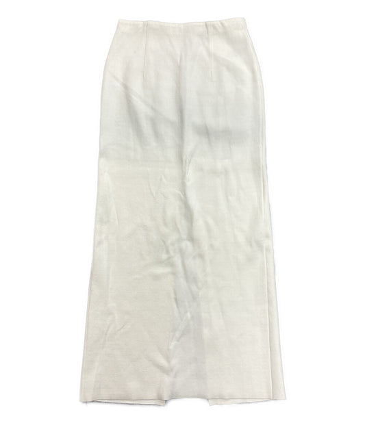 美品 AURALEE スカート A25SS02WF ホワイト バックスリット レディース SIZE - オーラリー