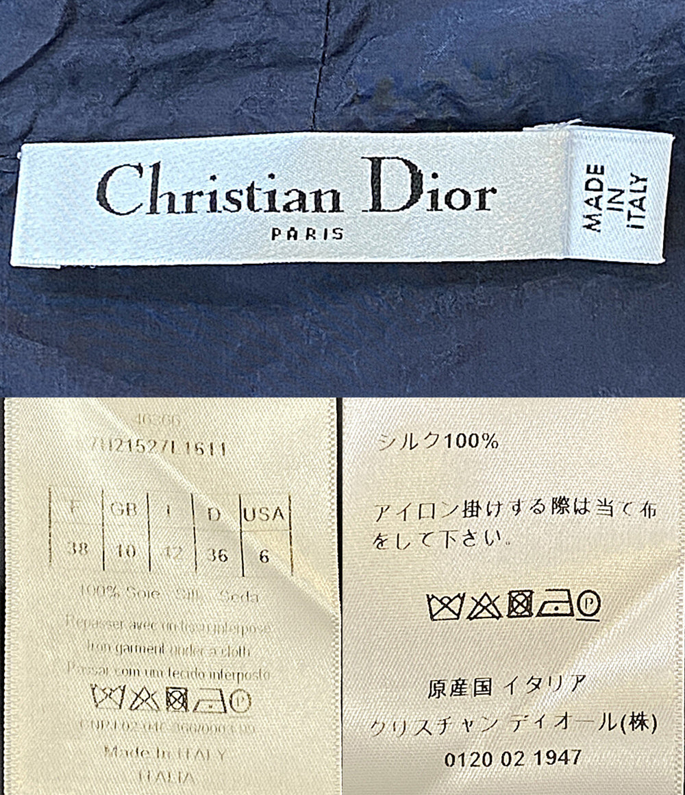 Christian Dior ノースリーブシャツ Midnight Blue Si 7H21200A1611 レディース SIZE 38 クリスチャンディオール
