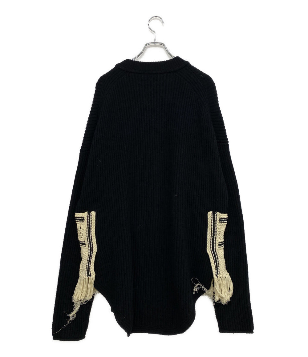 JILSANDER コントラストフリンジニット JSMR751008 メンズ SIZE 48 ジルサンダー