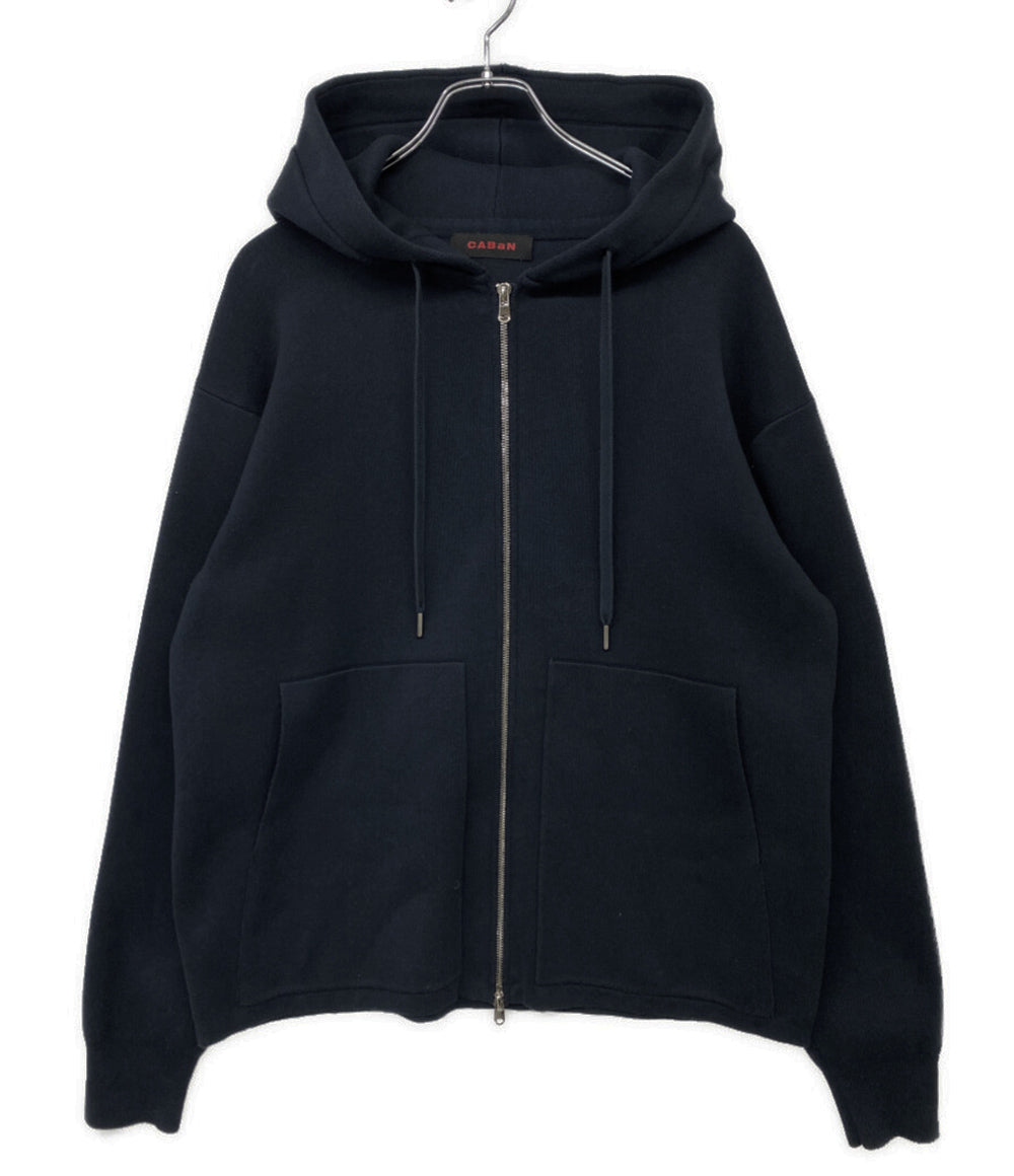 CABaN コットンカシミアジップパーカー ネイビー メンズ SIZE M キャバン