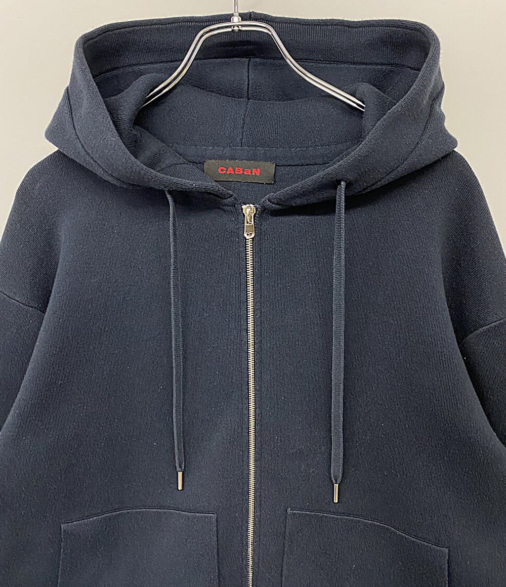 CABaN コットンカシミアジップパーカー ネイビー メンズ SIZE M キャバン