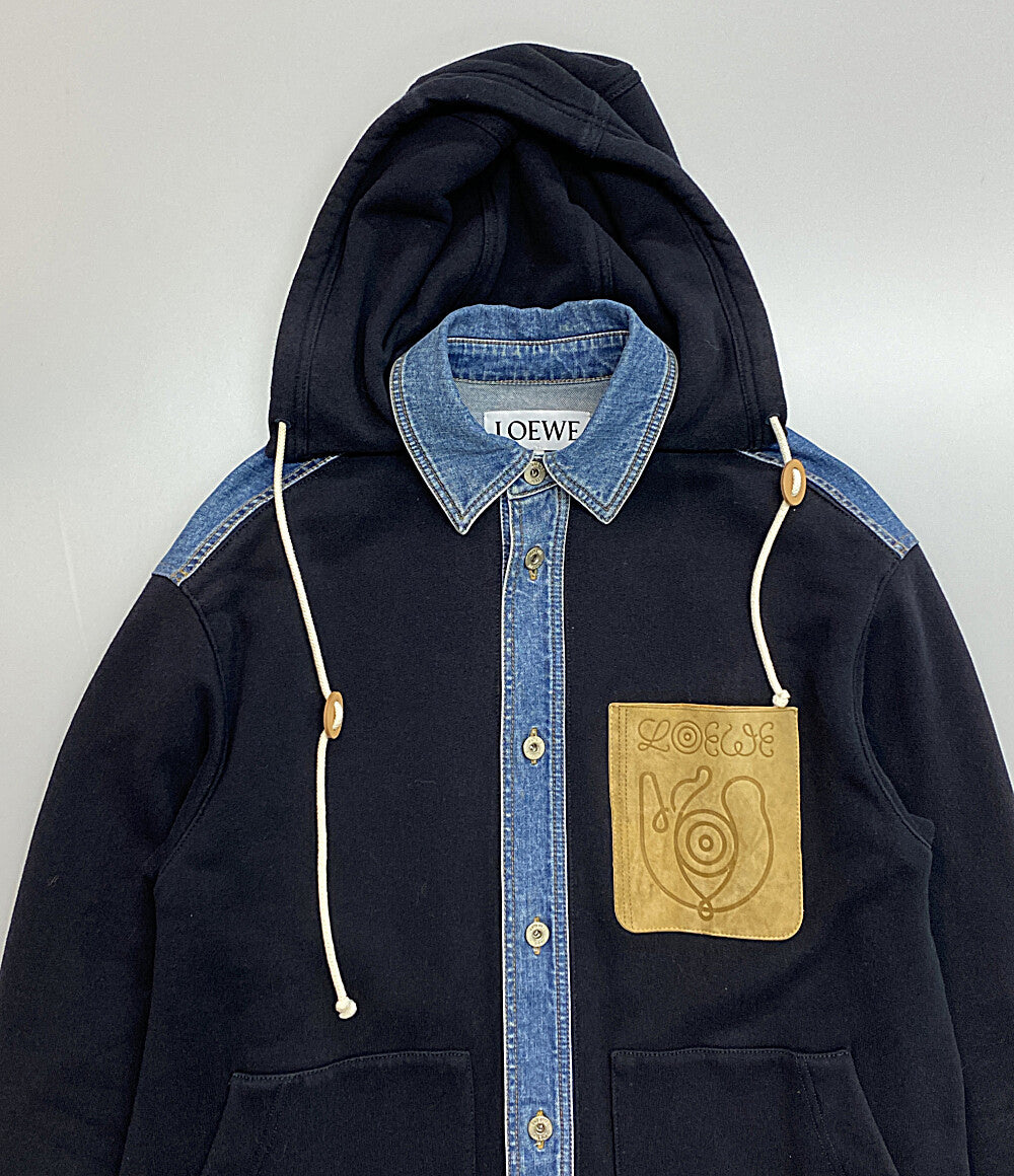 P*e様 ロエベ　ジャケット LOEWE ジャケット デニム ロゴ スウェット ハイブリッド 22SS メンズ