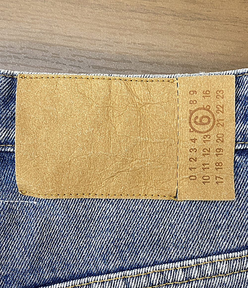 美品 MM6 ロウトラウザースデニムパンツ 24SS S52LA0230 レディース SIZE 26 エムエムシックス