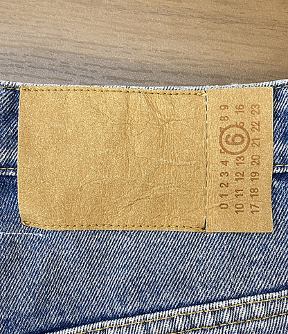 美品 MM6 ロウトラウザースデニムパンツ 24SS S52LA0230 レディース SIZE 26 エムエムシックス