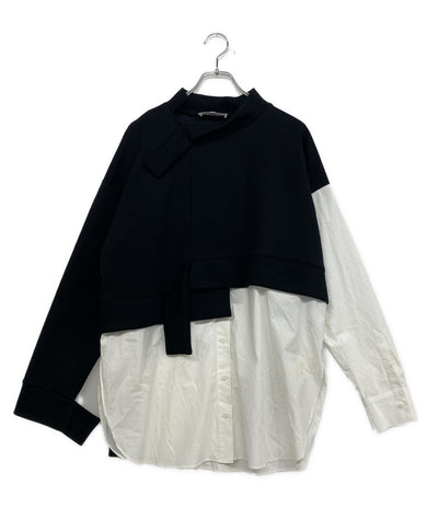 ENFOLD 長袖ドッキングシャツ 300FS280-0560 レディース SIZE 38 エンフォルド